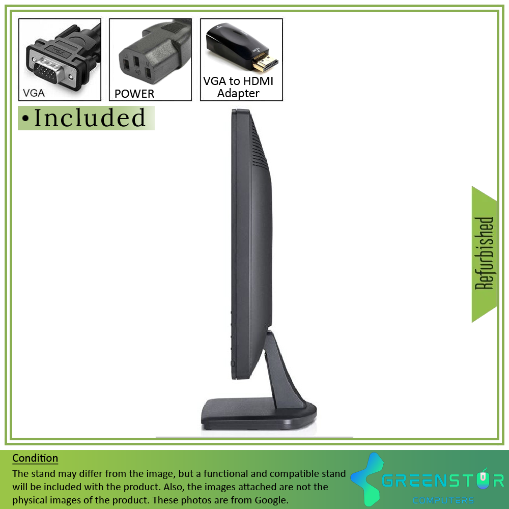  Refurbished(Good) - Dell E1913 19" Widescreen 1440x900 HD LED Backlight LCD TN Monitor